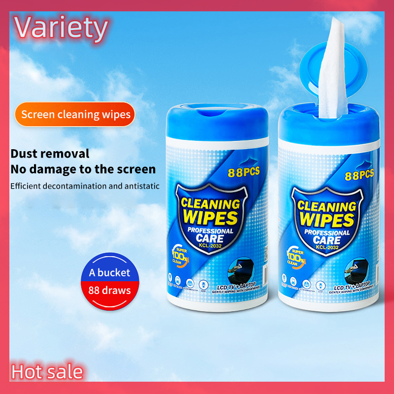 Variety ✨Hot Sale✨ 88PCS Box Soft Anti-static Cleaning Wipes Wet Tissues For Computer Laptop LCD Monitor TV Mobile Phone Screen Digital Products