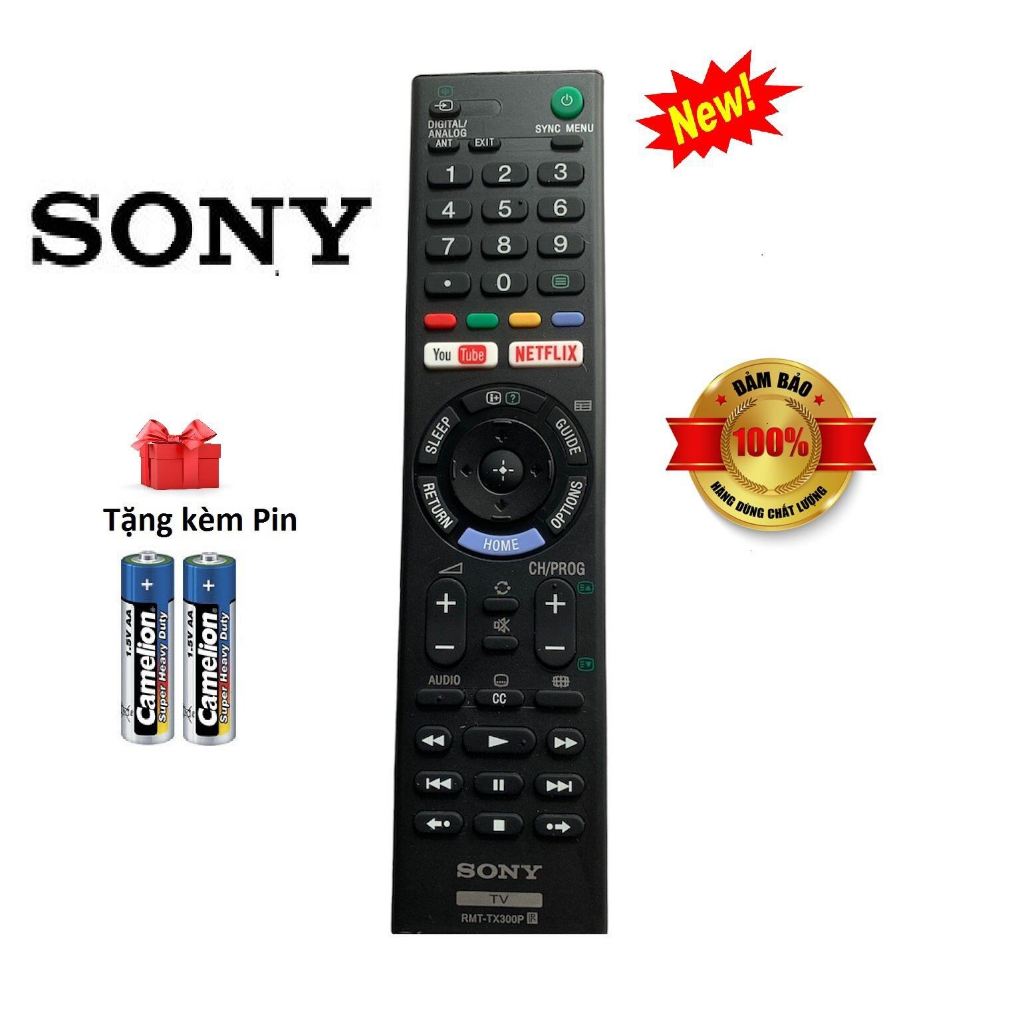 Điều khiển tivi sony , remote tivi sony smart rmt-tx200, tx300, rm-l1370 hàng cao cấp