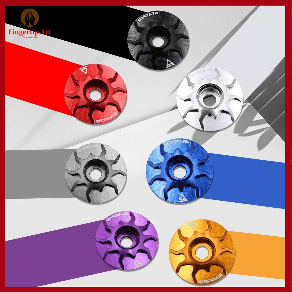 FINGERTIP ART 28.6mm Nắp tai nghe xe đạp Có vít CNC Vỏ bọc thân xe đạp đường trường xe đạp leo núi Siêu nhẹ Hợp nhôm Nắp ống đầu phuộc