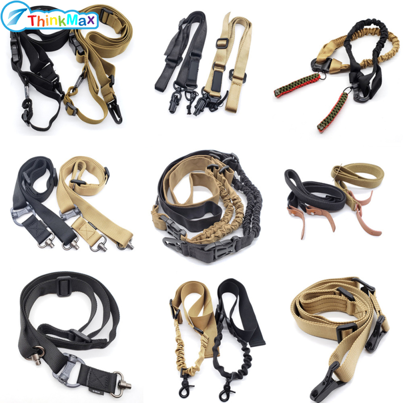 Tactical Gun Sling Strap Multi-functional Lanyard Shoulder Strap Cs Game Accessories For Outdoor Sports ราคา 180 บาท*ส่งฟรี