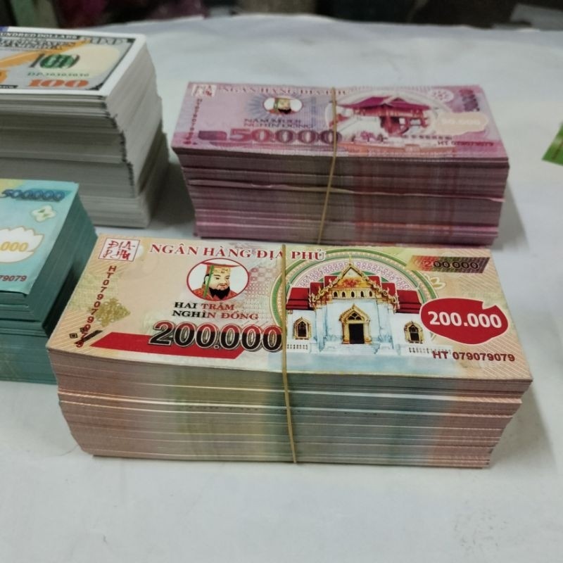 (1000 tờ)Giấy cúng tiền Việtđô la bóng đẹp hàng mã