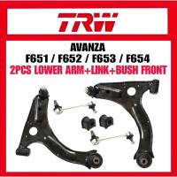 ALAT GANTI KERETA TRW TOYATA AVANZA 1.3 / 1.5 F651 / F652 / F653 / F654 (2012-2020 ) FRONT LOWER ARM + LINK + BUSH ORIGINAL TRW SUSPENSION