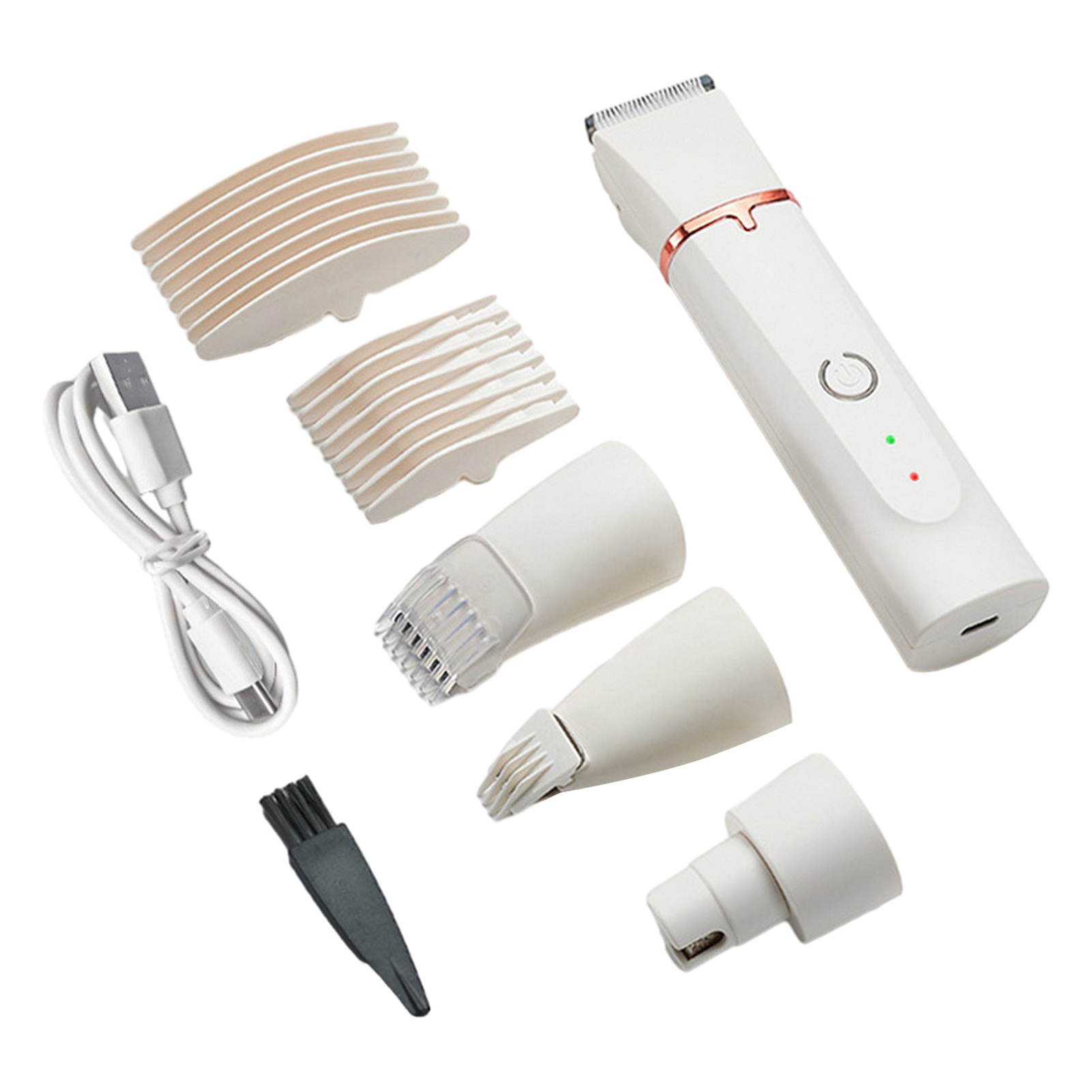 Accieey Pet Hair Clipper Multi-cutter Head Pet Trimmer Silent Electric Pet Grooming Kit Waterproof Portable Trimmer