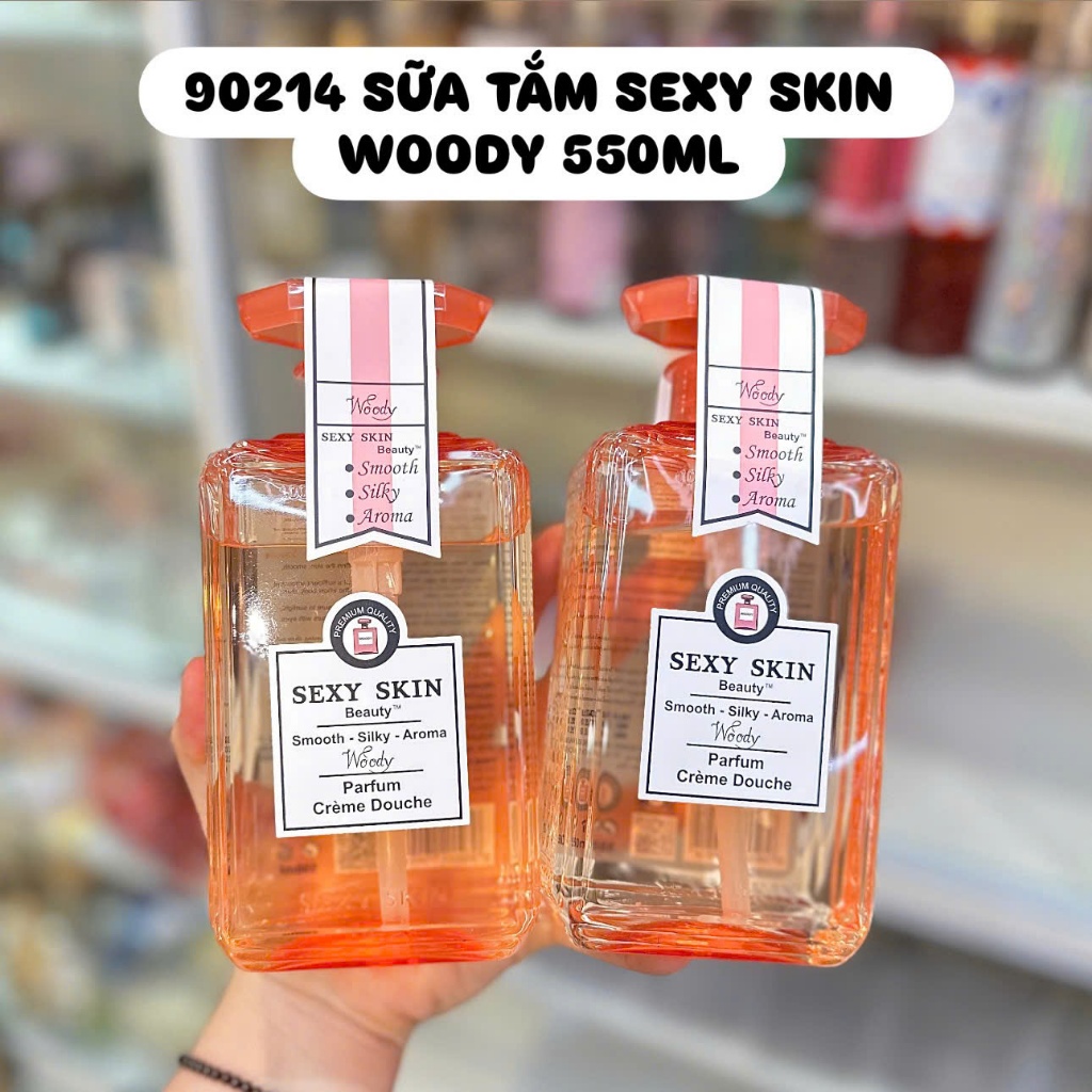 Sữa Tắm Pháp Hương Nước Hoa Sexy Skin Essence Oil Parfum Crème Douche 600ml