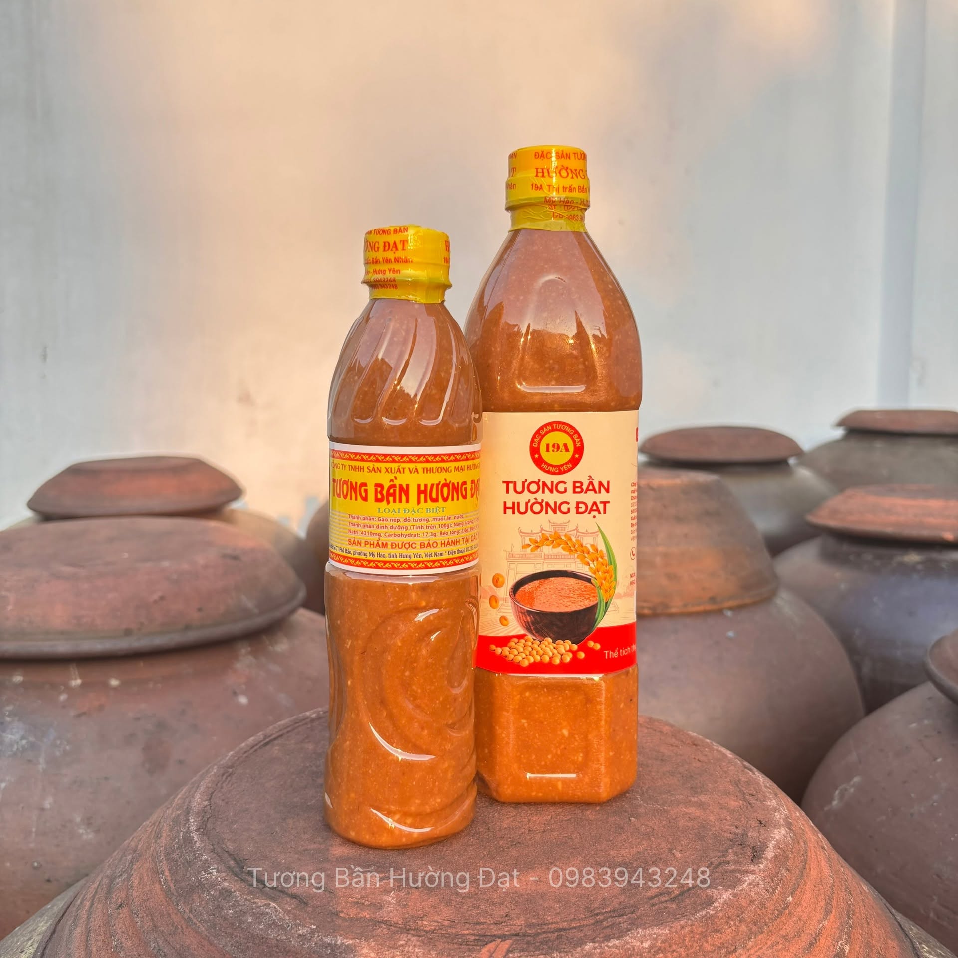 Đặc Sản Hưng Yên - Tương Bần Hường Đạt 500ml từ gạo nếp cái hoa vàng và đỗ tương