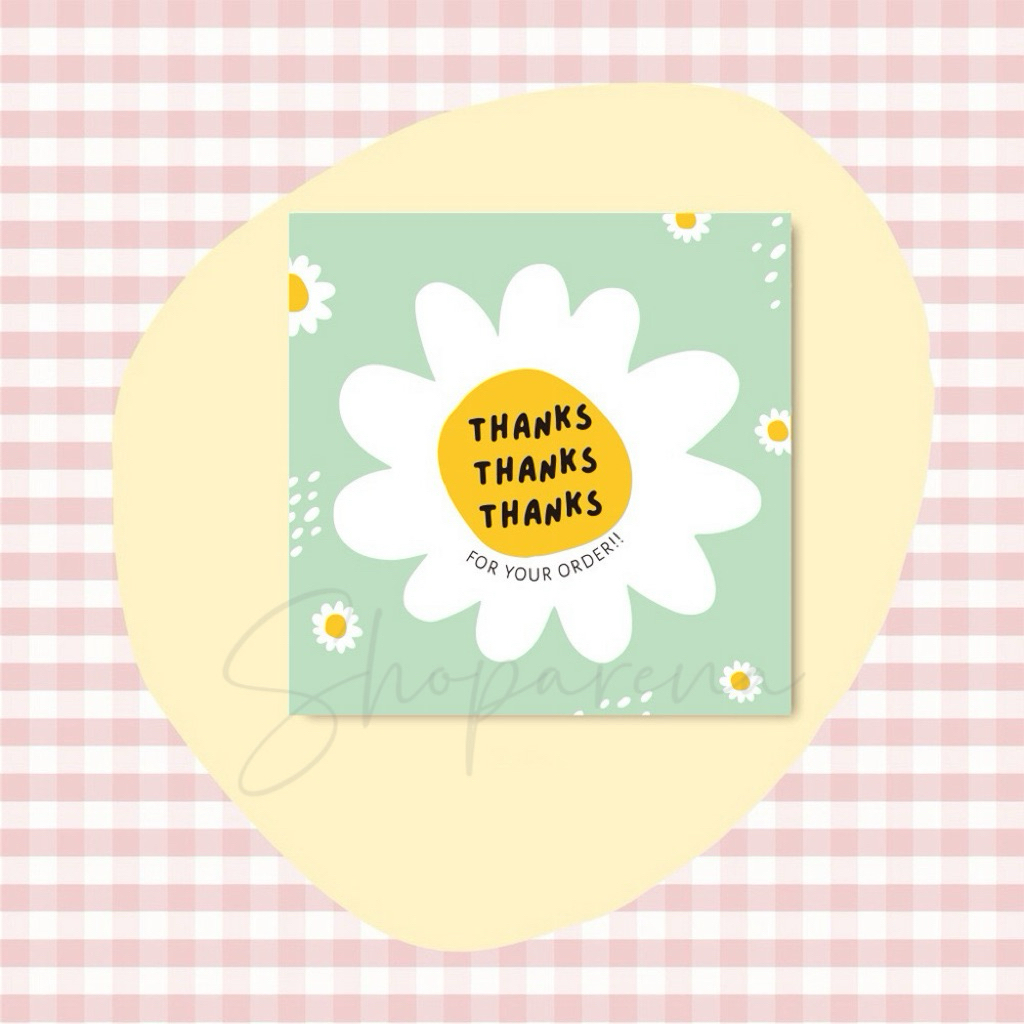 [SG Seller] Cute Floral Aesthetic Thank You Cards Small Business Packaging Customer Appreciation Inserts Teachers