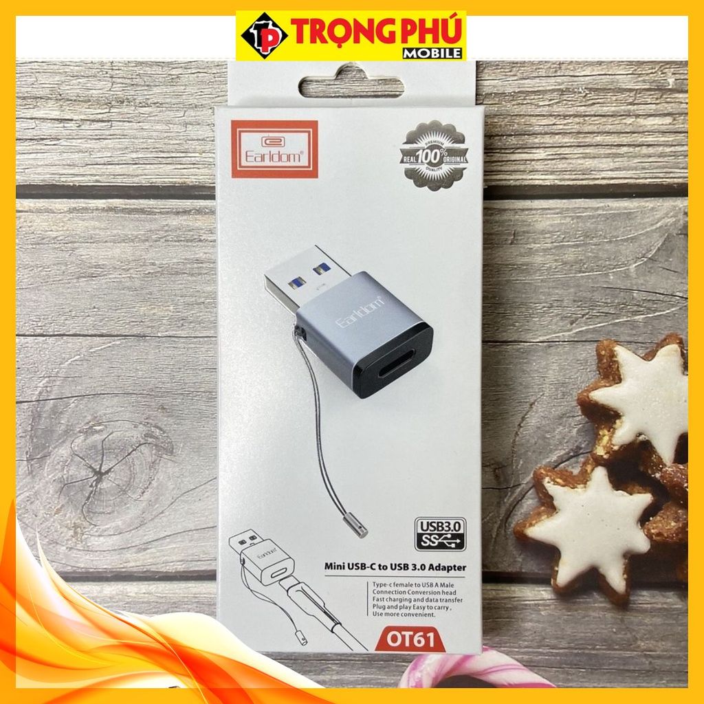 Đầu chuyển Earldom OT61 usb ra cắm typeC cái CH3 Hot