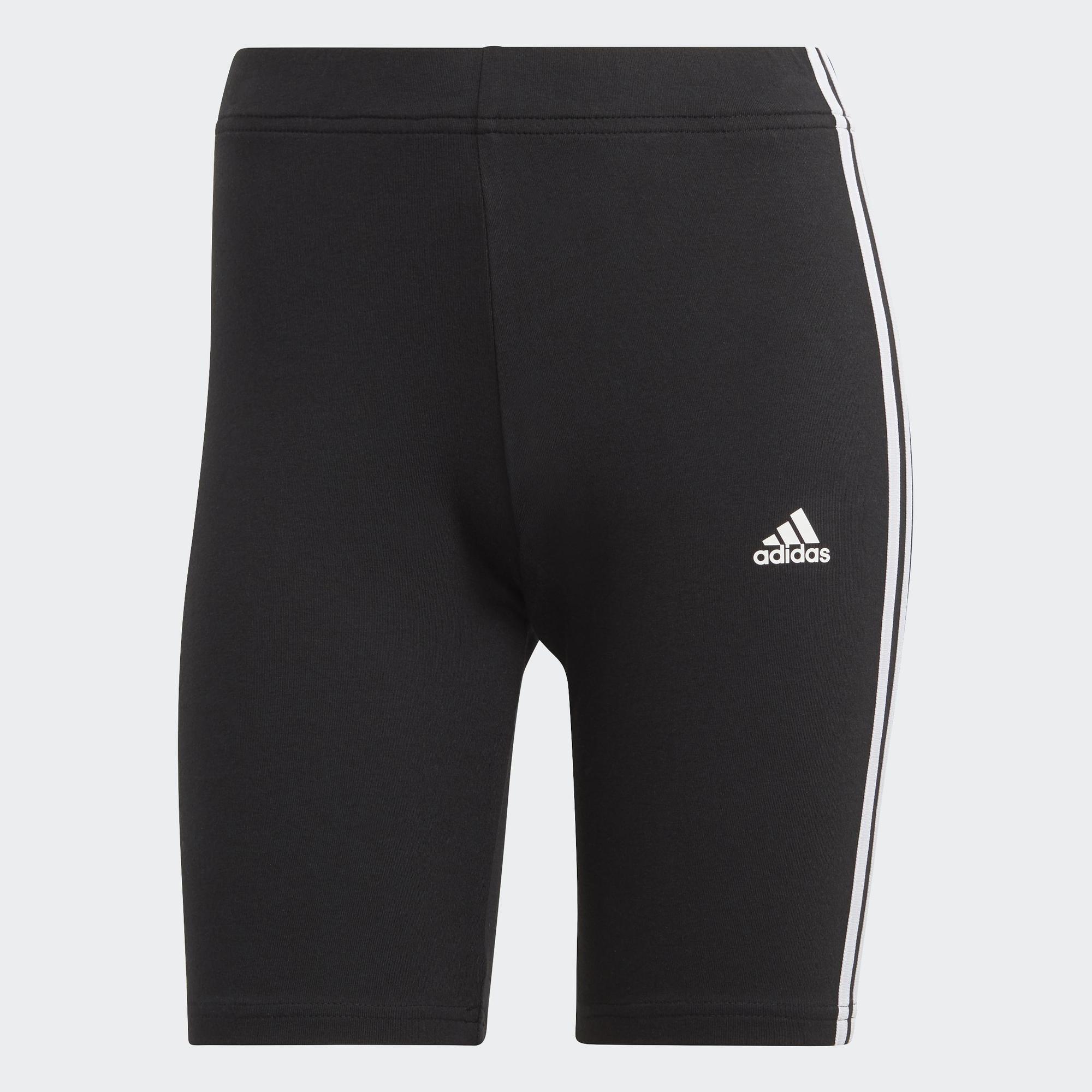 adidas Phong cách sống Quần Bike Short 3 Sọc Essentials Nữ Đen GR3866