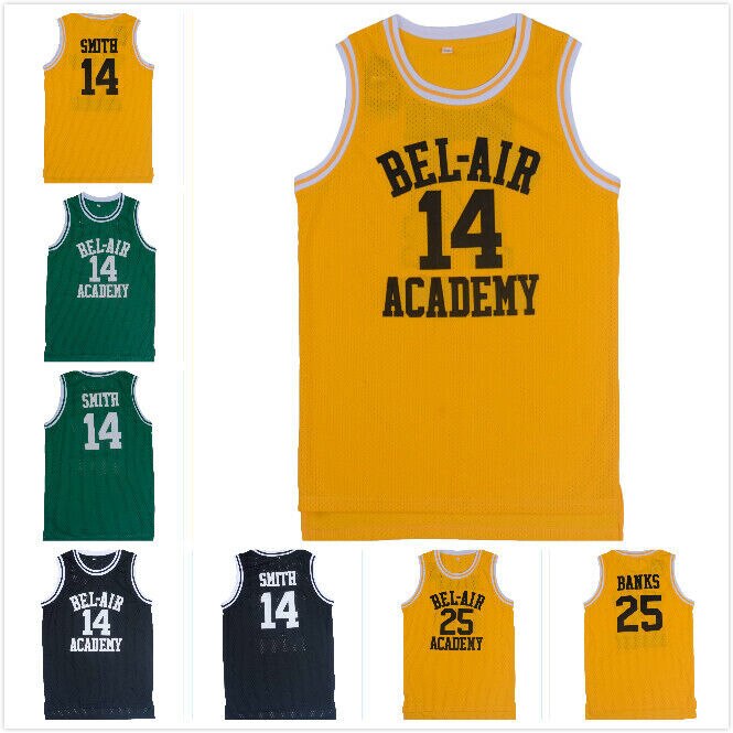 Carlton Banks 25 Bel-Air Academy Basketball Jersey 14 Will Smith