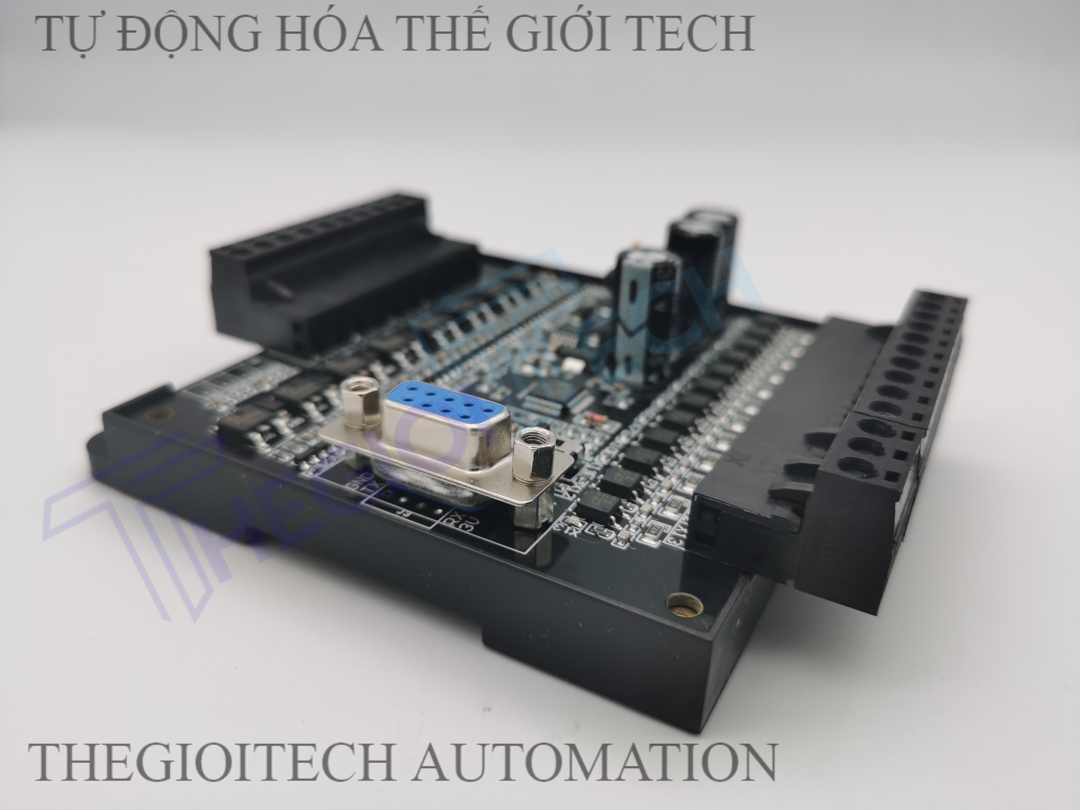 Board Lập Trình PLC HK HK2N FX2N 20MT 12 input 8 output transistor  24V TTL RS232, GX Works2 Mitsubishi - 20MT 232 đế