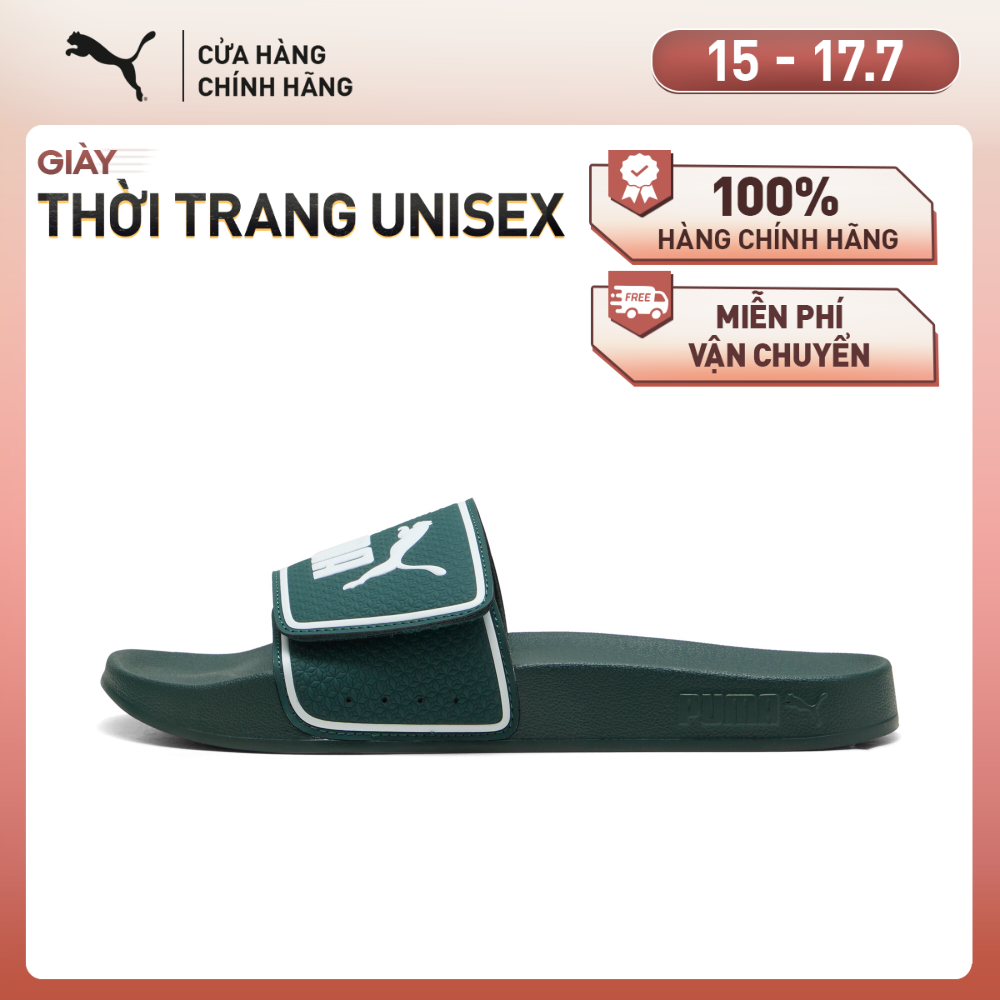 Dép Quai Ngang PUMA Unisex Leadcat 2.0 V Green Terrain-White Màu Xanh Lá