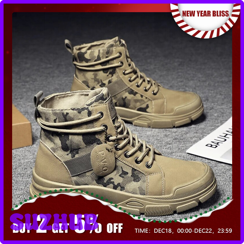 [Suzhub] Herren schuhe Camo Martin Stiefel Herren herbst/Mùa Đông arbeits kleidung bình thường kurze