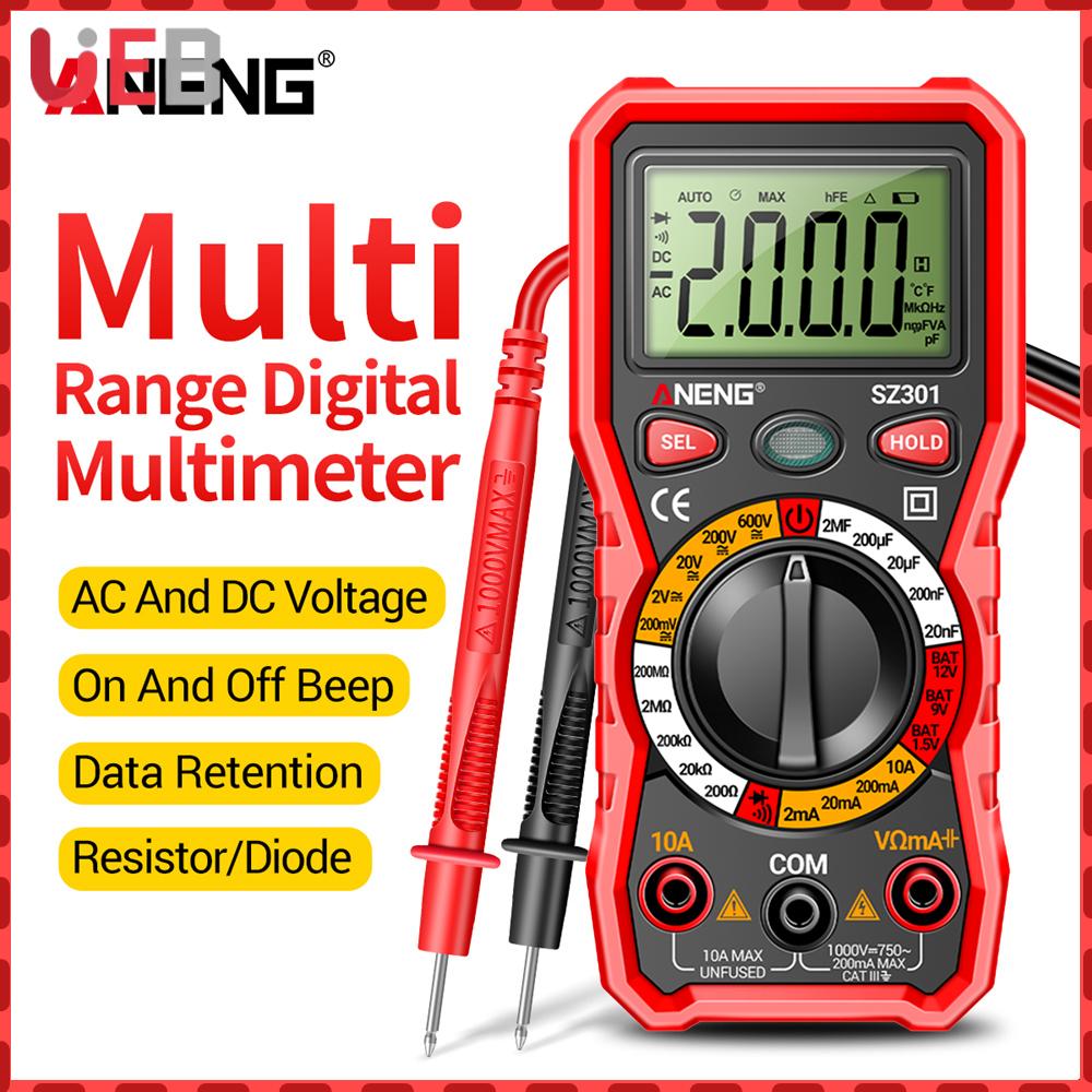 SZ305 Digital Multimeter – Smart Voltmeter, Ohm Meter & Capacitor Tester For DIY And Pros