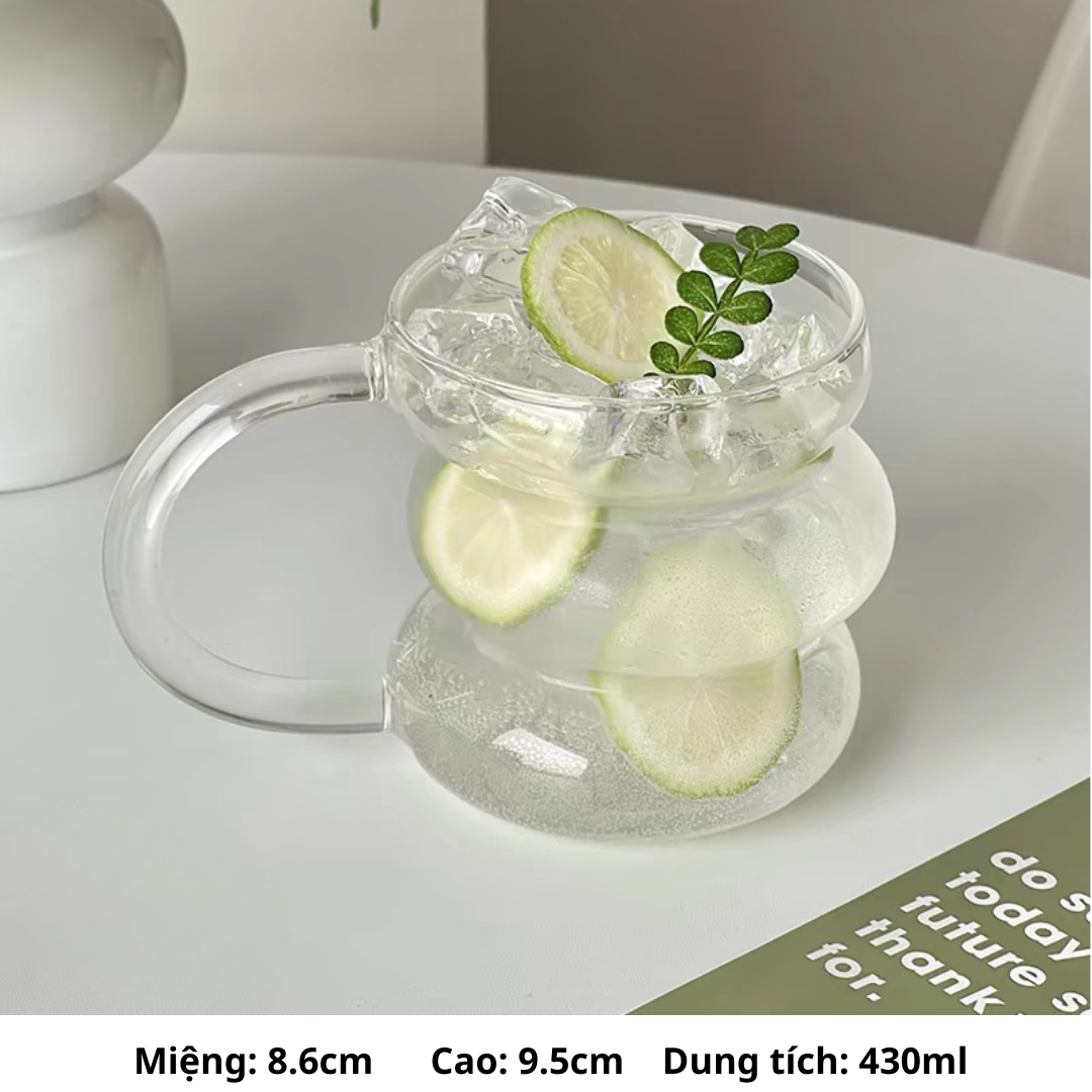 Heat-Resistant Thin Glass Cup – Elegant Aesthetic Coffee & Matcha Drinking Glass for Home Café Decoration – Hibi - 6