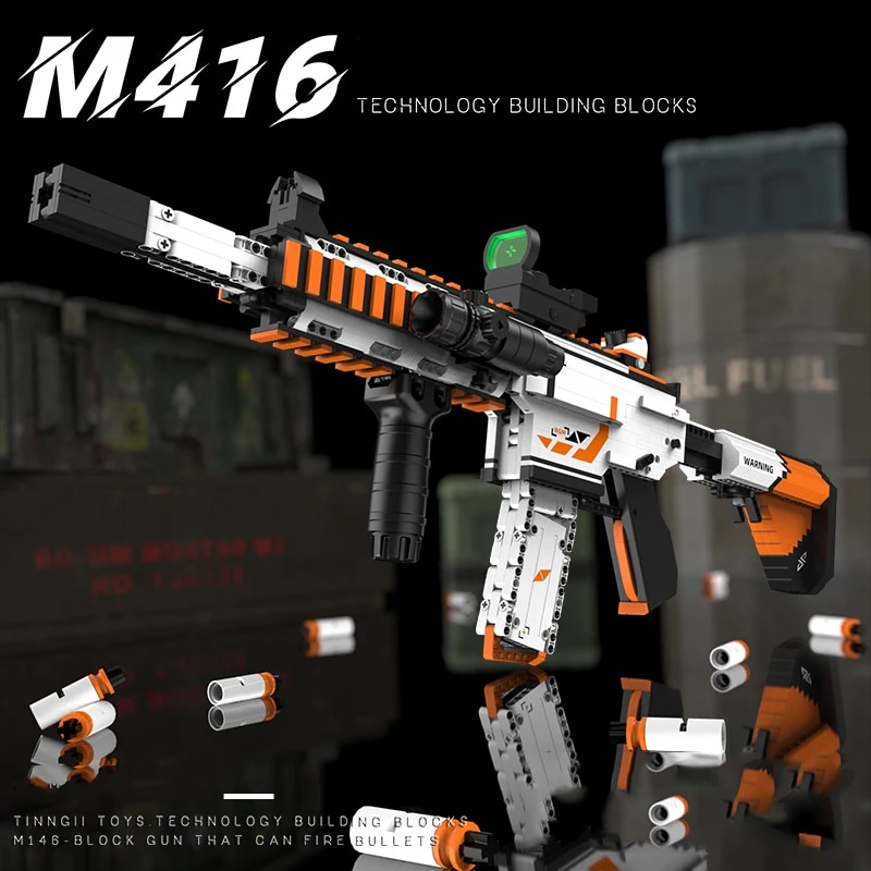 Compatible with LEGO W3 công nghệ súng kit quân sự WWII vũ khí mô hình người lính nhân vật súng ngắn bộ phụ kiện xây dựng khối bé trai đồ chơi quà tặng