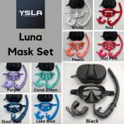 Luna Tempered Glass Snorkel Mask with J-Type Snorkel