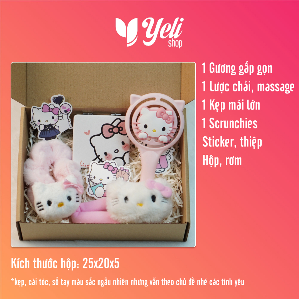 Set Hello Kitty quà tặng Set quà Hello Kitty phụ kiện dễ thương xinh xắn bộ quà tặng Kitty Yeli Shop