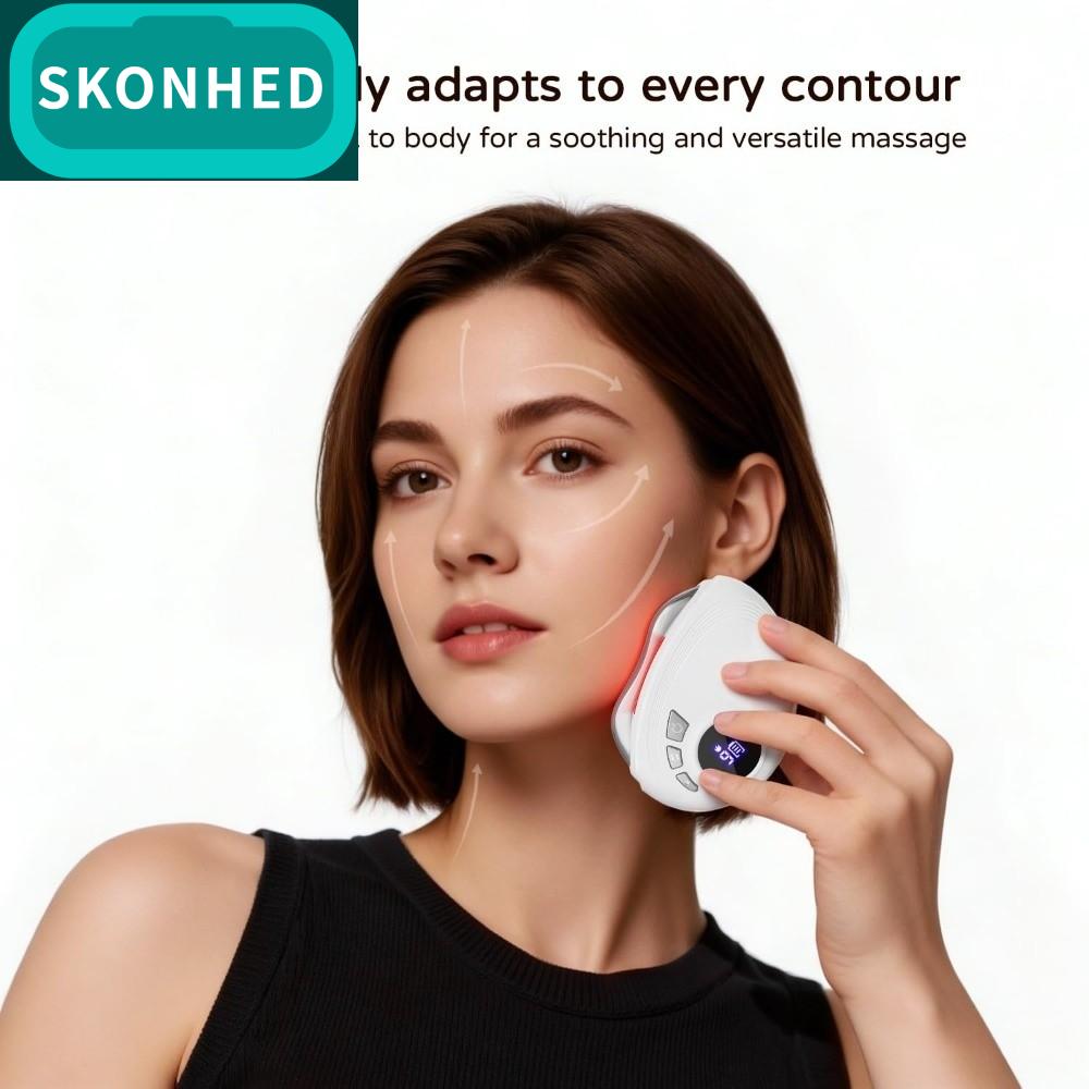 SKONHED ปรับได้ 9 ระดับ เครื่องนวดกัวซาไฟฟ้า พกพาได้ อีเอ็มเอส เครื่องมือกัวซา เครื่องมือเสริมความงาม กระชับผิว เครื่องนวดเพื่อความงาม ผลิตภัณฑ์ดูแลผิวหน้า ราคา 836 บาท*ส่งฟรี