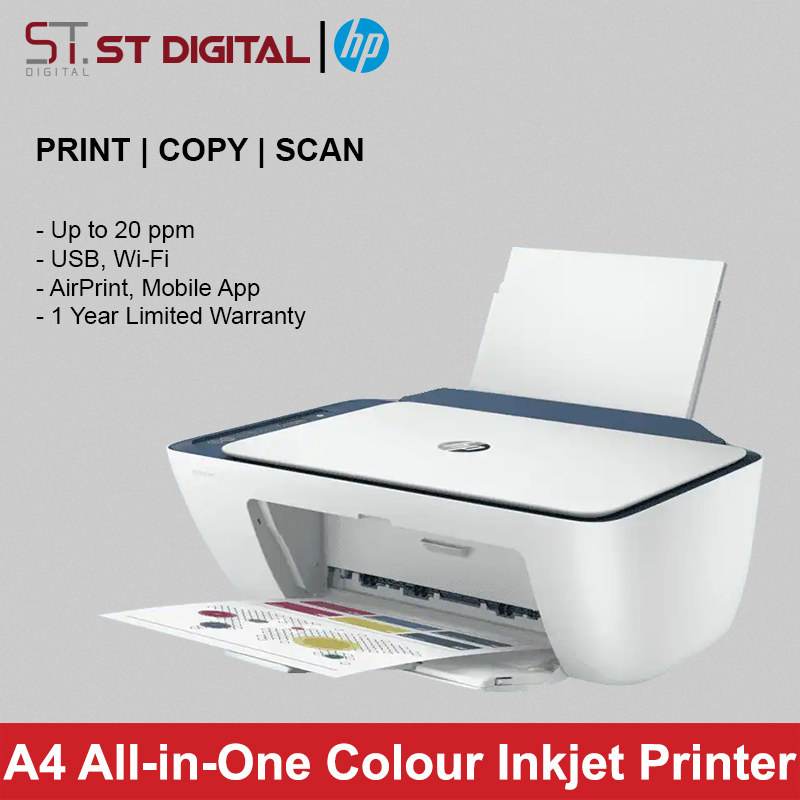 HP DeskJet 2723 All-in-One Colour Printer DJ2723 D2723 2723 Wireless Print Scan Copy Color Inkjet Printer Color Printer replacement of deskjet 2623 D2623 2621 Singapore