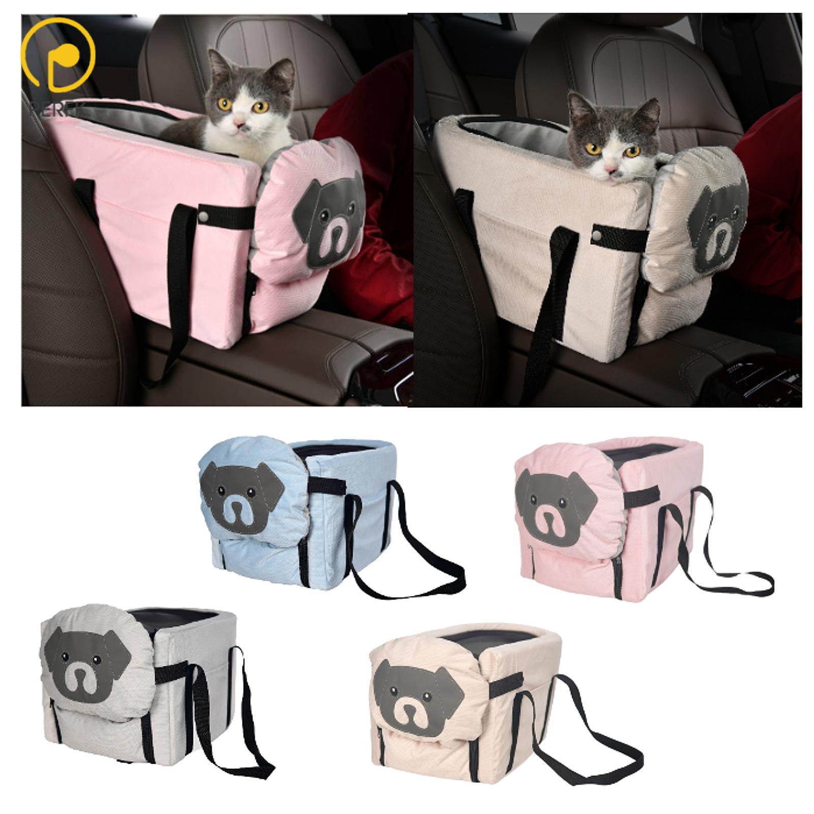 Dog Car Seats Travel Dog Cat Carrier Dog Kennel Portable Adjustable Strap with Storage Pockets Lightweight Puppy Car Seats ราคา 1,744 บาท*ส่งฟรี