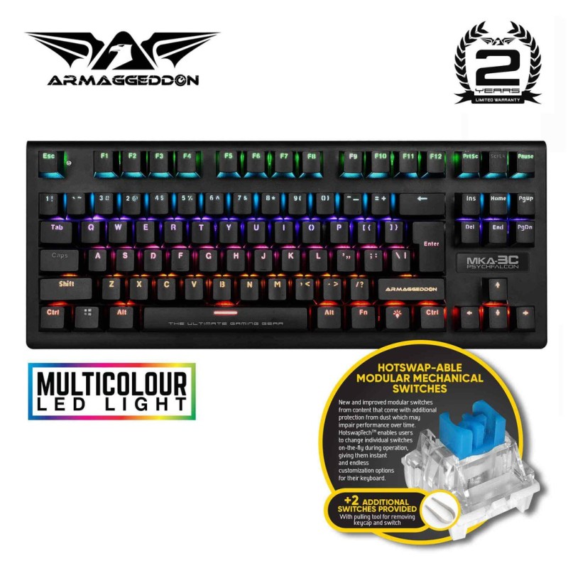 Armaggeddon MKA-3C PsychFalcon Blue Switch Mechanical Gaming Keyboard Singapore