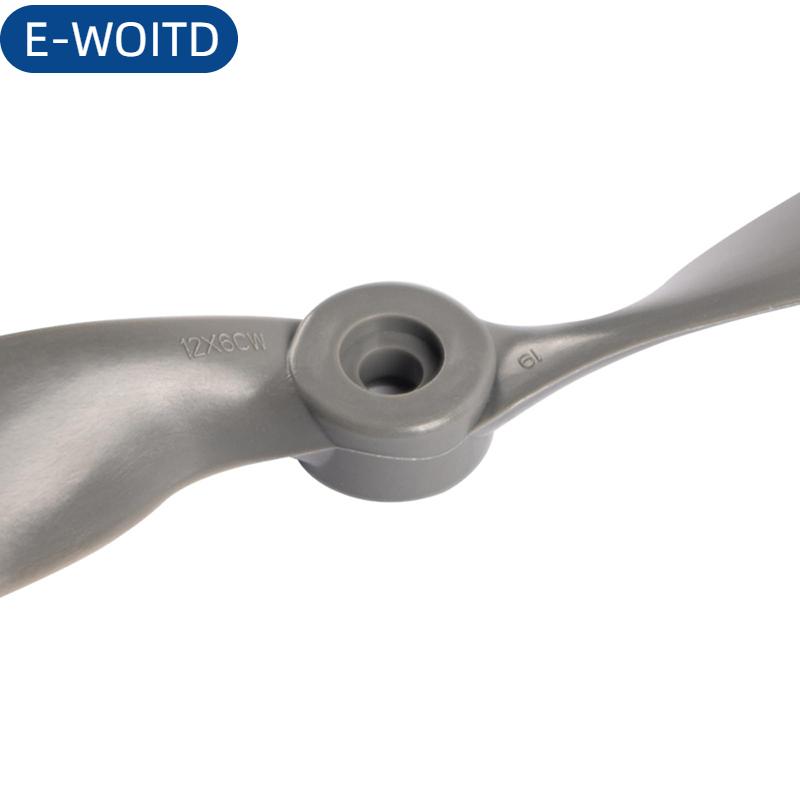 E-WOITD CW CCW RC cánh quạt 7x5 8x6 9x6 10x7 inch Màu xám 2 cánh quạt Nylon ổ đĩa trực tiếp với bộ chuyển đổi vòng cho RC airplan Drone tàu lượn