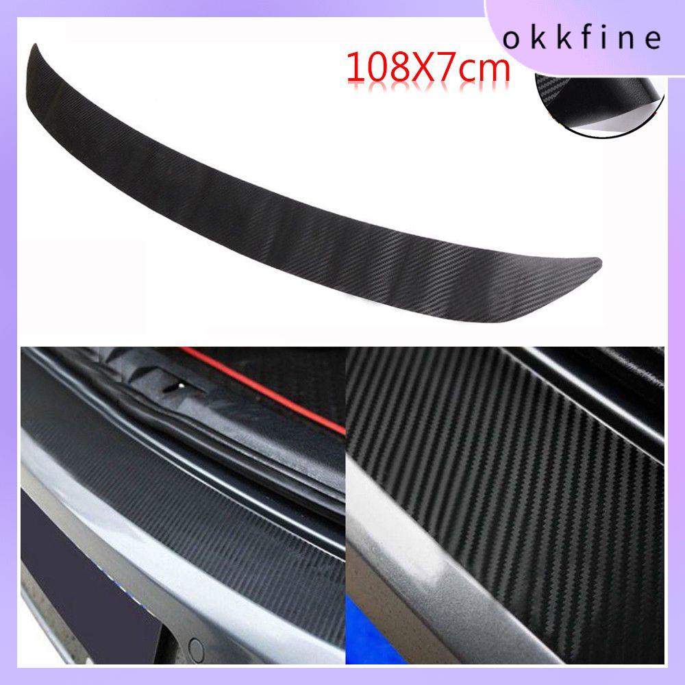 OKKFINE bức Chóng trầy Người bảo vệ Dải bảo vệ thân cây Sợi carbon 3D Tấm dán ô tô Sill Scuff Cover