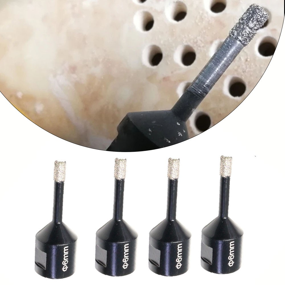 4 cái Dụng cụ đục lỗ M14 Máy xay góc đặc biệt brazed kim cương Dụng cụ đục lỗ cho thủy tinh/đá cẩm thạch/bê tông/vitrified gạch