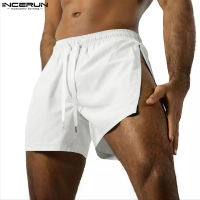 INCERUN Shorts For Men Summer Plain Side Split Deconstructed Three-Piece Western Style Bottoms