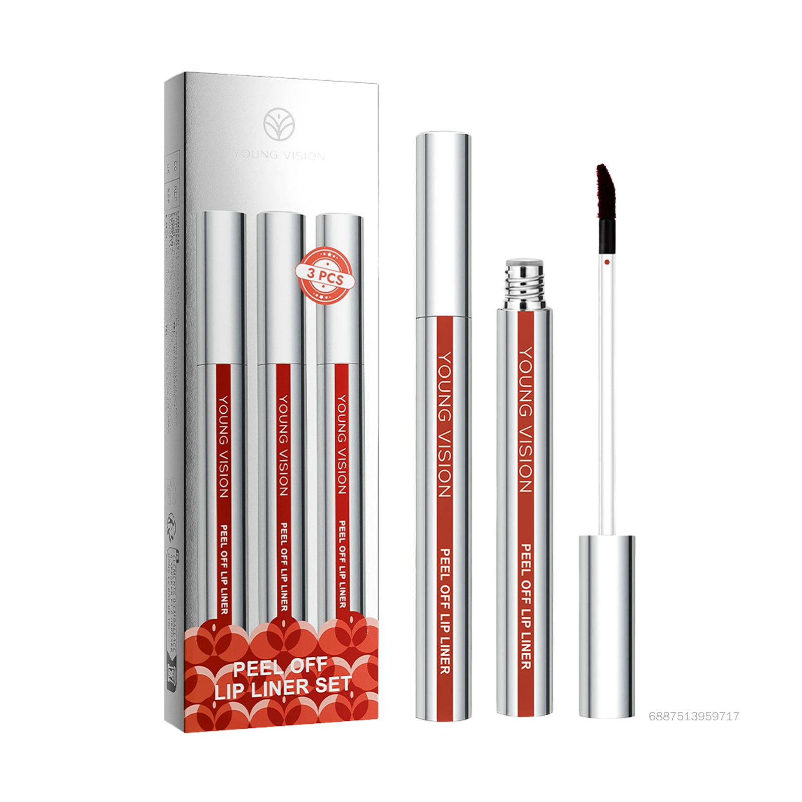Vỏ vuốt không thể chống vết bẩn Lip Stain Đặt màu môi nhẹ không dính cho phụ nữ Trang điểm Sử dụng tự nhiên DBS-VN