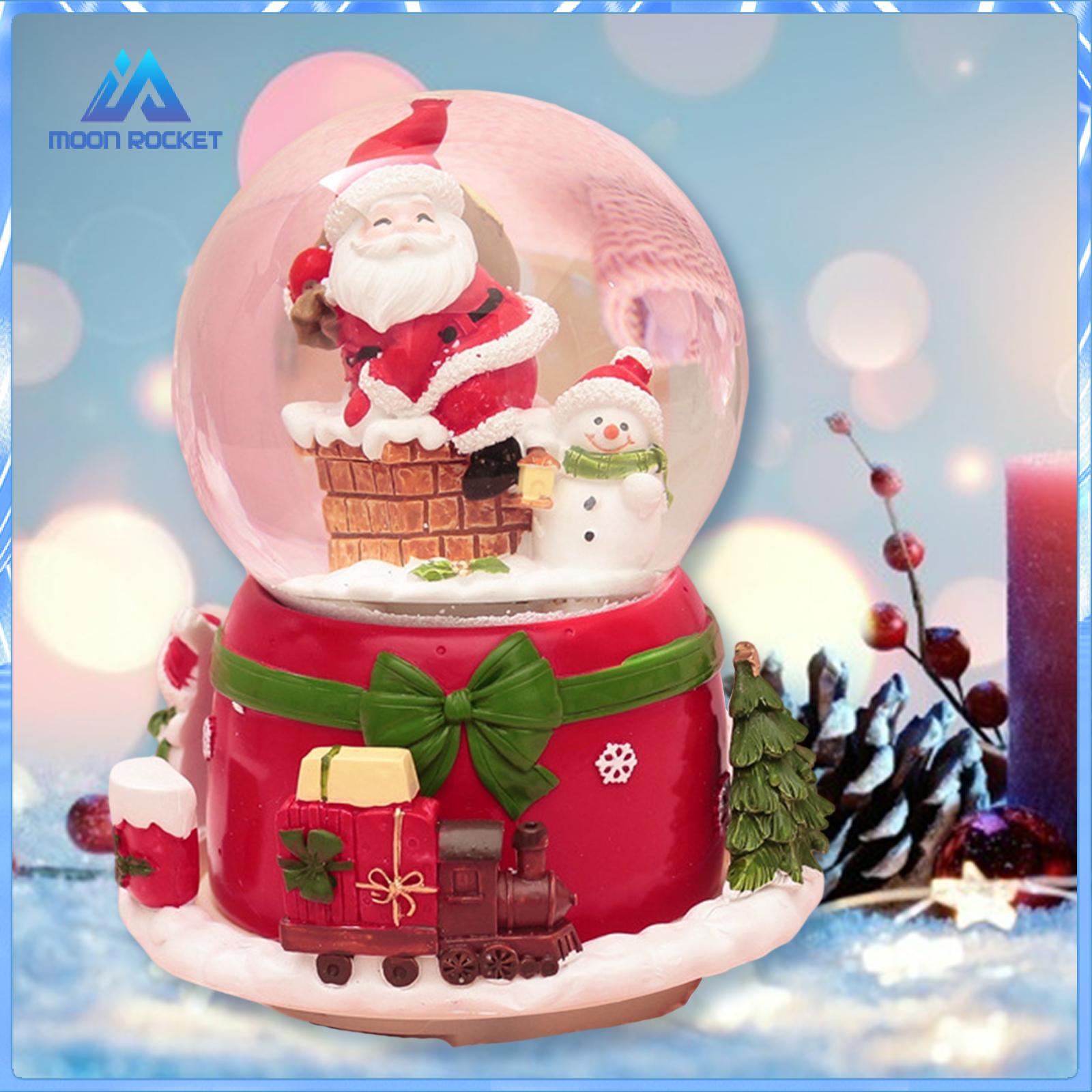 Moon ROCKET Resin 3D Snow Globe Music Box Santa Claus Projection LED Light Musical Box for Kids New Year Gifts Home Decor ราคา 28,525 บาท*ส่งฟรี