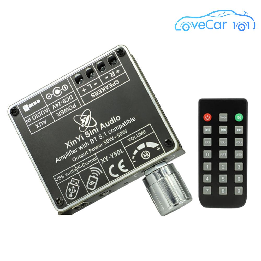 XY-Y50L Stereo Amplifier Module Bluetooth-Compatible 5.1 AUX USB Dual Channel 50W with Remote Control ราคา 310 บาท*ส่งฟรี