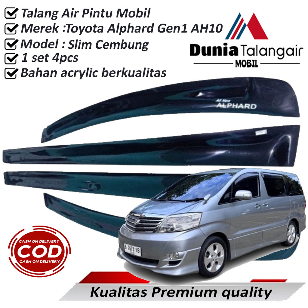 talang air mobil Toyota Alphard Gen1 AH10 Thn 2003-2008 Premium Quality 4pintu Harga  250,000 Ringgit*Penghantaran Percuma