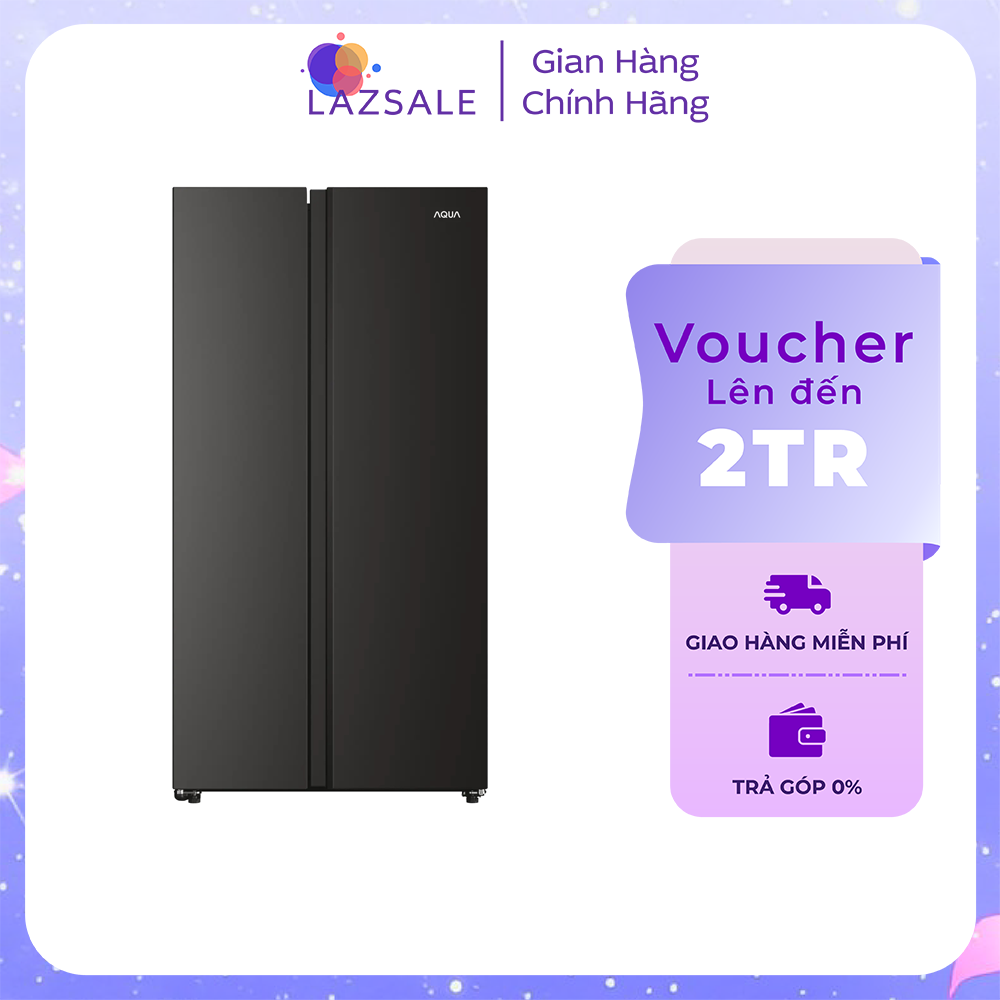 Tủ lạnh Aqua AQR-S682XA(BL) Inverter 646 lít - Làm lạnh đa chiều - Công nghệ cân bằng độ ẩm HCS - Khử mùi diệt khuẩn