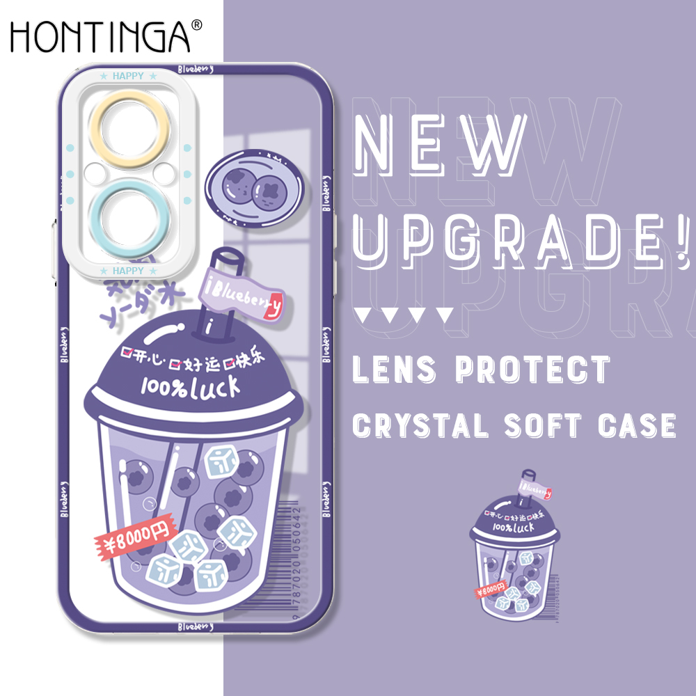  Hontinga Ốp Ốp cho OPPO reno8 Z reno7 Z reno8z reno7z RENO 8Z 7Z 5g A96 5g Ốp lưng cao su bọc hoàn toàn silicon mềm uống mùa hè dễ thương Ốp trong suốt xuyên thấu vỏ bọc Ốp điện thoại mềm 