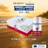 Thùng 24 Lon Bia Hoegaarden Rosée (250ml/lon) - Hàng Mới Về