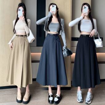 Chân váy xòe dáng dài phong cách Hàn Quốc basic