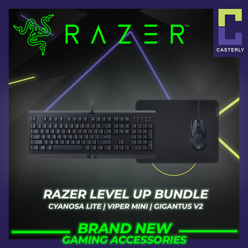 [Brand New] Razer Level UP Bundle (Cynosa Lite keyboard+Viper Mini Mouse+Gigantus v2 Medium) - 2 Years Warranty Singapore