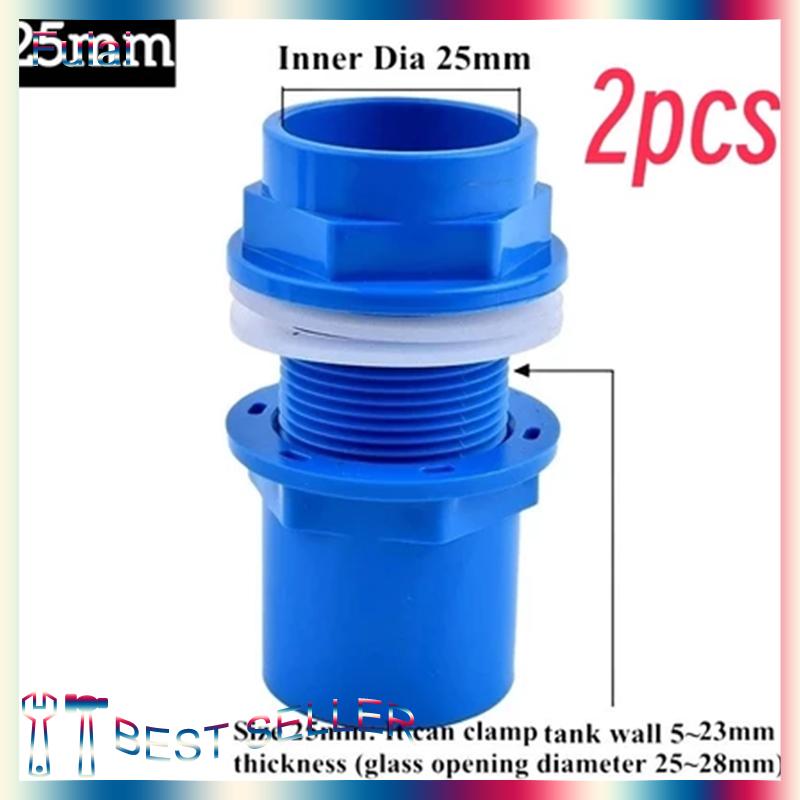 Fulai 2 chiếc đầu nối PVC ống thoát nước bể cá dày 20 25 32 mm ống thoát nước trong vườn đầu nối đầu vào bể cá cho bể cá - 3