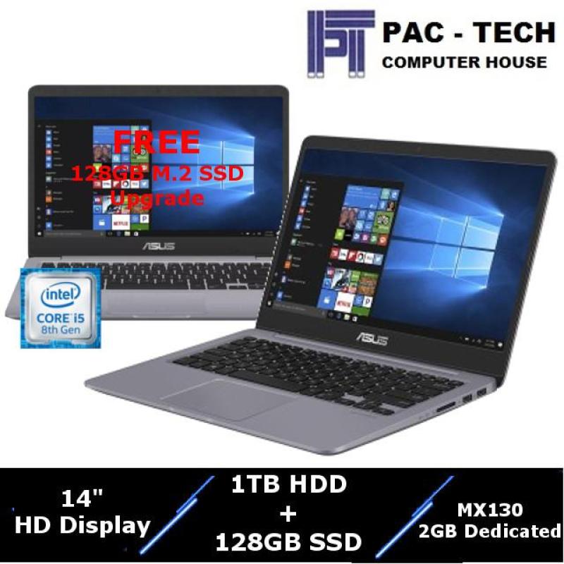 Asus VivoBook X411UF-BV070T / Free Upgrade 128GB M.2 SSD / i5-8th Gen / 8GB RAM / 1TB HDD + 128GB SSD / MX130 2GB Graphics / 14 HD Display