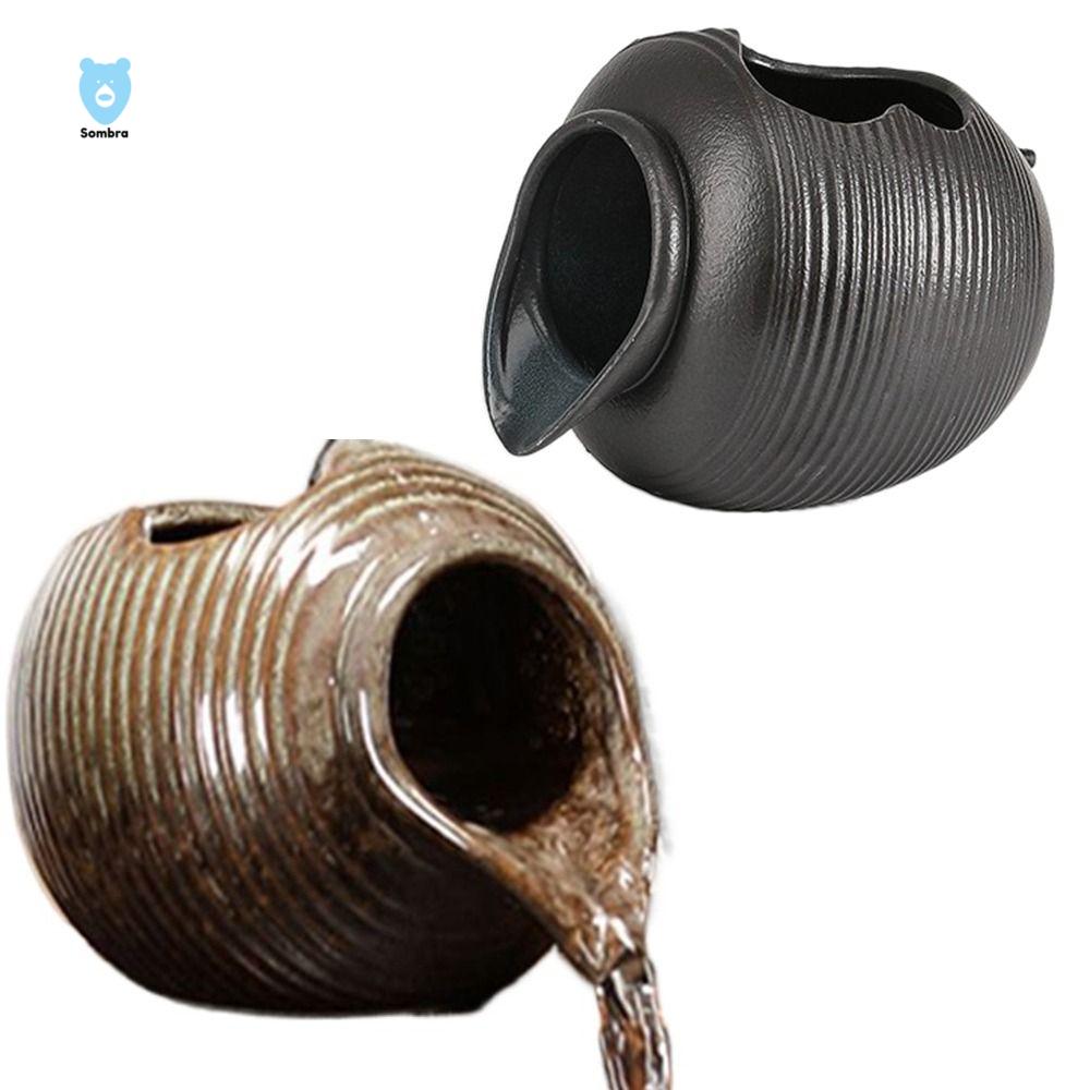 SOMBRA Chậu hoa Nồi đất sét nước tuần hoàn Trang trí Mở đầu Bể gốm hở Bền Dễ lau chùi Đài phun nước chảy Bể cá
