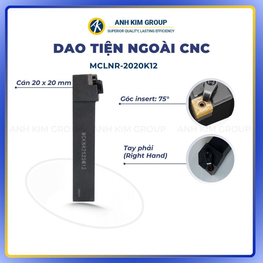CÁN DAO TIỆN NGOÀI MCLNR TURNING HOLDER CNC ÁNH KIM