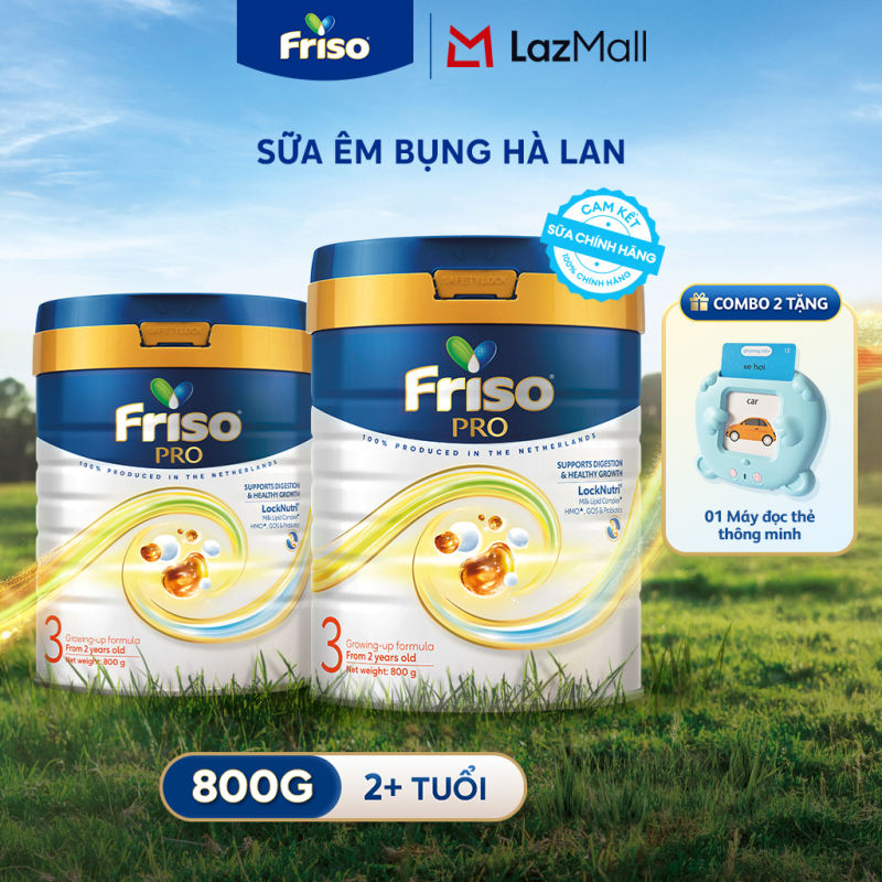 Combo 2 Lon Sữa Bột Friso Pro 3 800G cho trẻ trên 2 tuổi