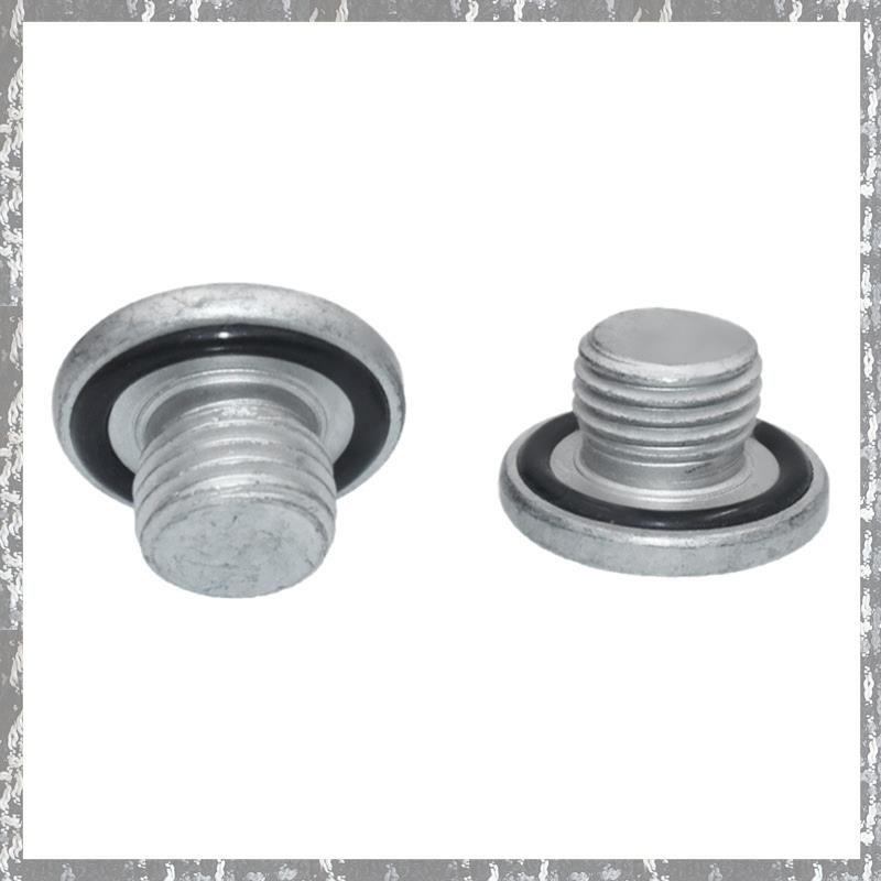 2 PCS Oil Drain Screw Primer Oil Drain Bolt Auto Engine Parts Silver Aluminum for Cruze 90502556 90528145
