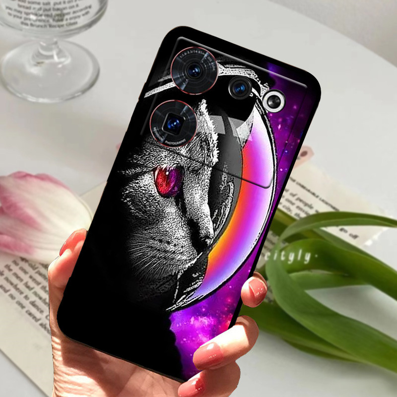 [Boeld] ZTE Nubia Z60 siêu lưng điện thoại coque z50ultra vỏ siêu mềm in TPU Silicon đen Ốp lưng cho