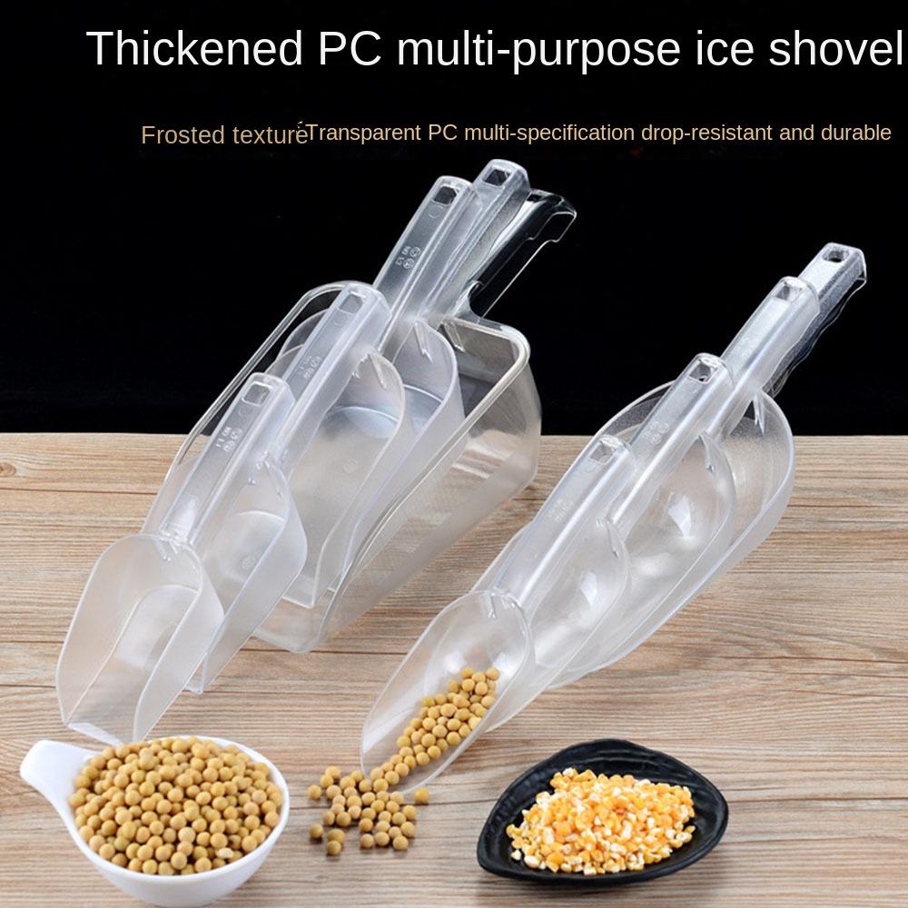 Spwsm43018 đá trong suốt muỗng nhựa tròn/vuông Miệng cạo tuyết cho kính chắn gió rõ ràng mini đồ khô xẻng đa chức năng