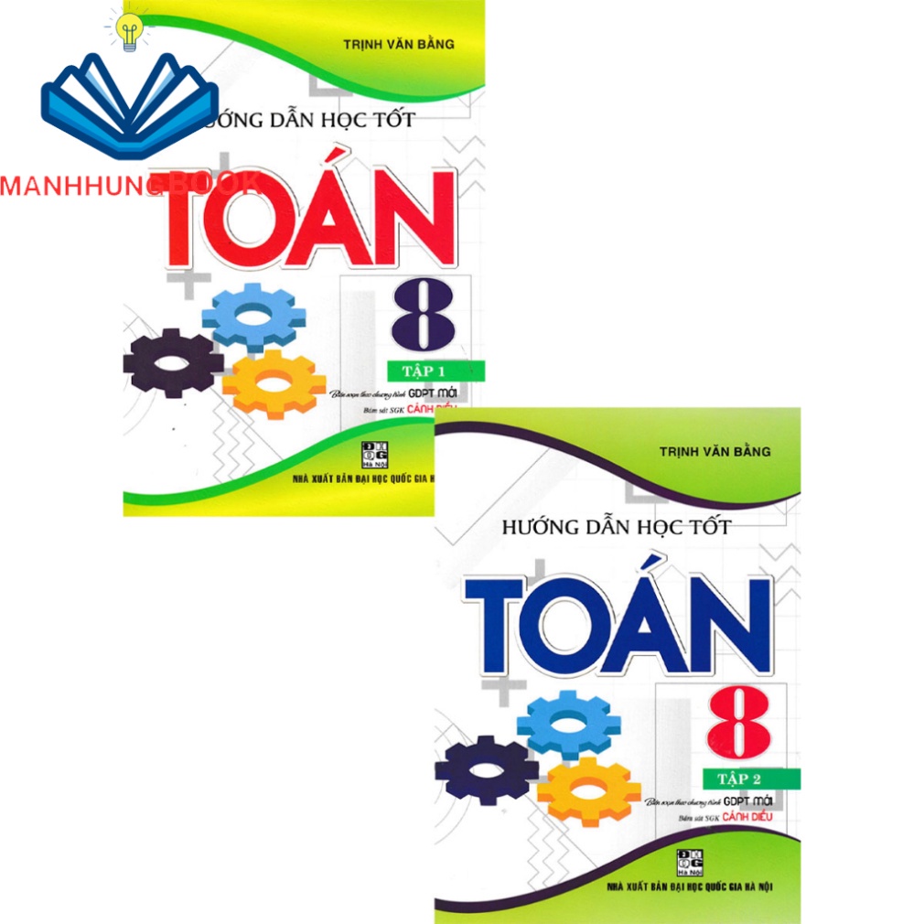 SÁCH - combo hướng dẫn học tốt toán lớp 8 - tập 1 + tập 2