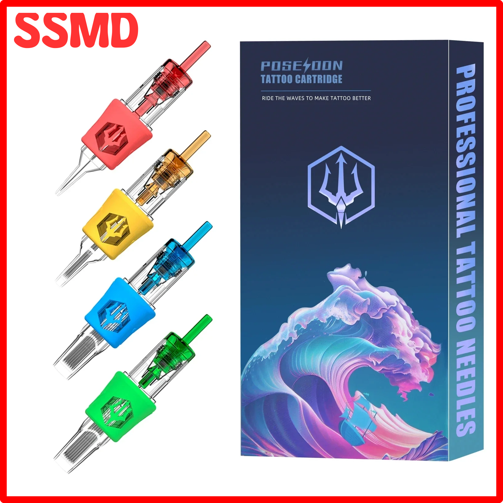 [SSMD]☀☀ 20 Stuks Tattoo Cartridge Naald Rl Rm M1 Liner Shader Met Membraan Veiligheid Cartridges Disposabletattoo Pen Tattoo Levert 0.3Mm