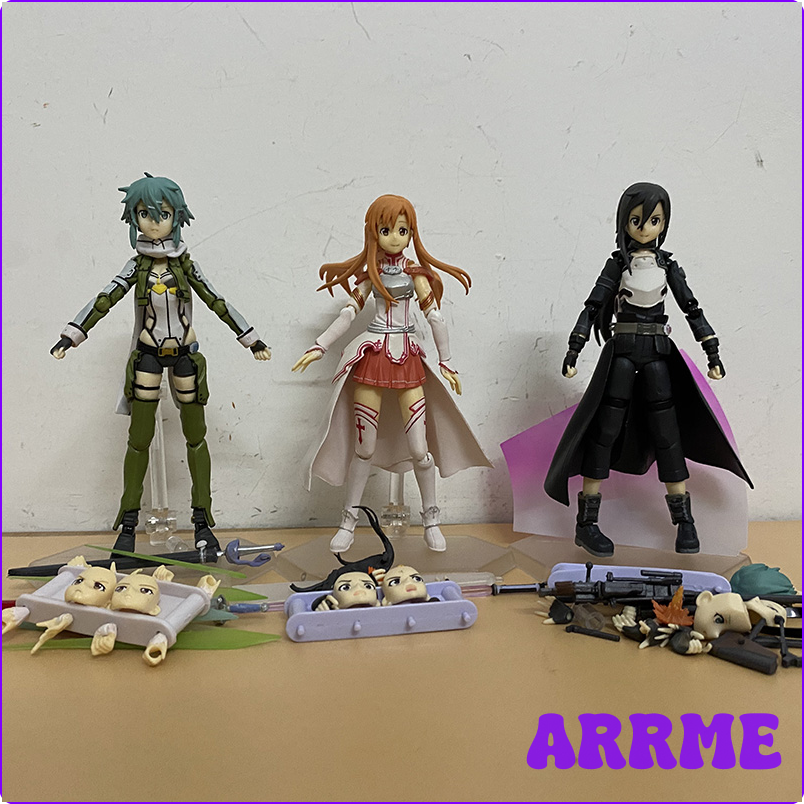 [Arrme] Anime Figma schwert kunst trực tuyến figur Kirito kazuto 174 Asuna 178 Sinon Asada Sao 241 Kirito GGO 248 hành động figden Modell geschenke ☆