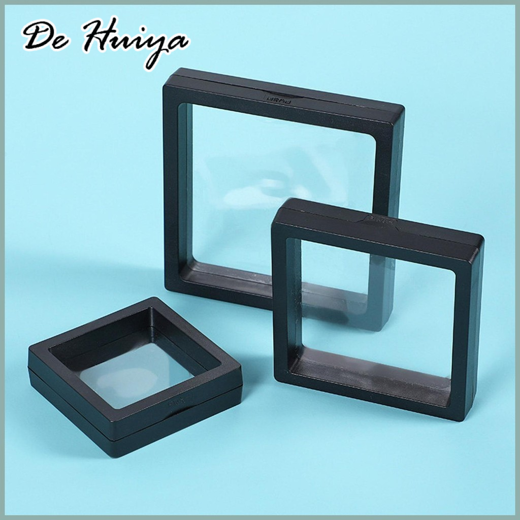 DEHUIYA ฟิล์ม PE ใสแสดงกรอบสร้อยคอสร้อยข้อมือสร้อยข้อมือเปิดมุกแสดงกล่องมินิกล่องเครื่องประดับที่มี yunvn ใสลอย ราคา 12 บาท*ส่งฟรี